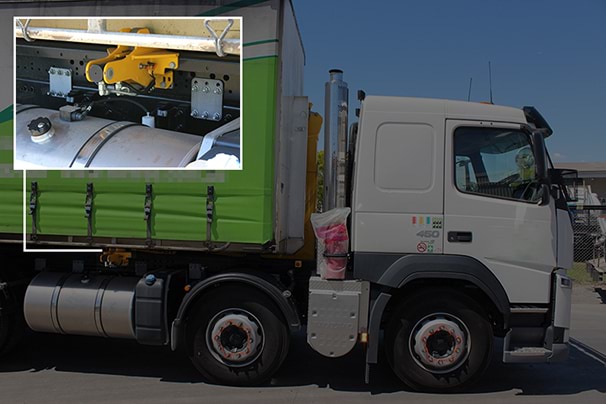 freight container bin securing device