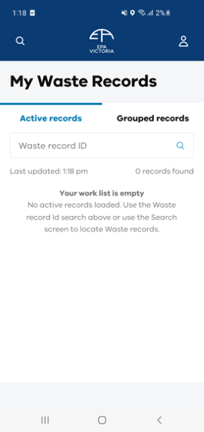 Find waste record