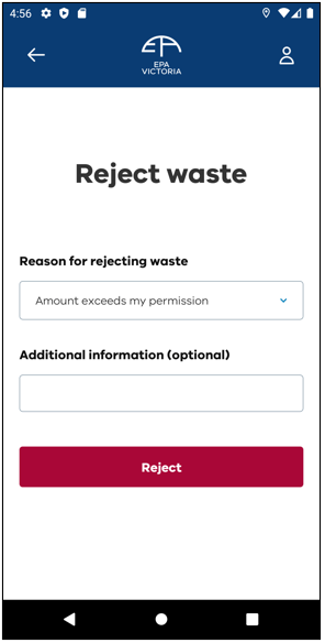 Reject waste screen