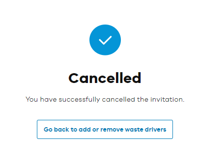 Cancel confirmation